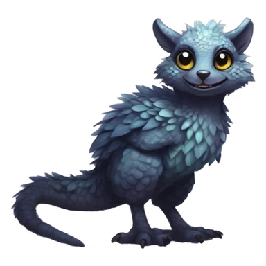  Scaly Cute Edgy Realistic Rare Fantasy Fluffy Slim Vernid-Trico-Melprin-species by LiLaiRa, by Falvie, full body sticker