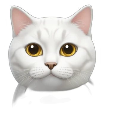 White British short hair cat sticker