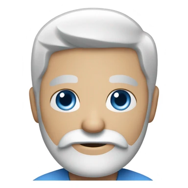 middle-aged man blue eyes salt and pepper beard sticker