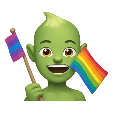 oger with a gay flag sticker