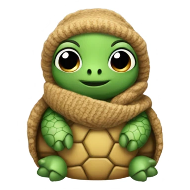 Turtle wearing a turtleneck sweater sticker