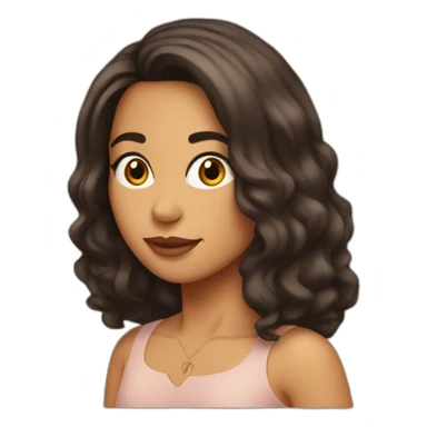 Latina with midlong hair sticker
