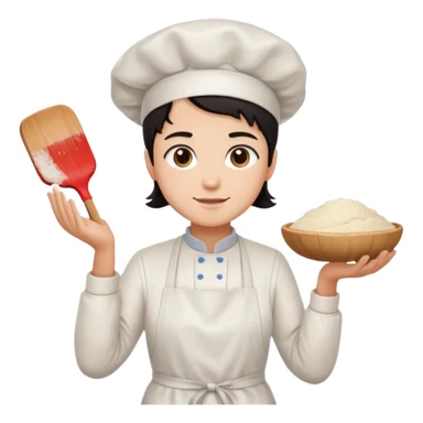 confeiteira do cabelo preto sticker