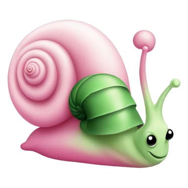 Classy pink and green snail with no eyes sticker