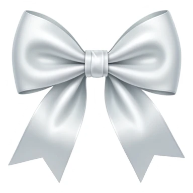 white satin bow sticker
