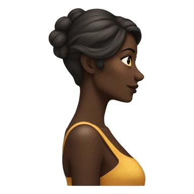 dark-skinned beauty looking back sticker