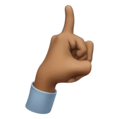 Hand pointing backward sticker