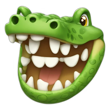 Big smiling crocodile sticker
