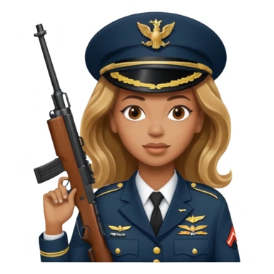 Beyonce shooting riffle  sticker