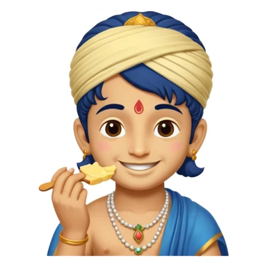  Lord Little Krishna eating butter  sticker