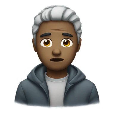 Cold and sad sticker