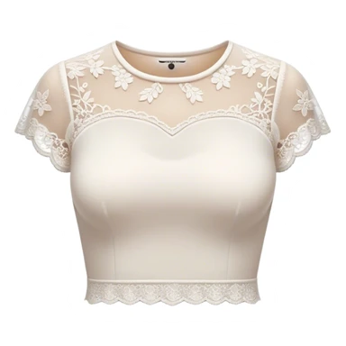 white top with lace sticker