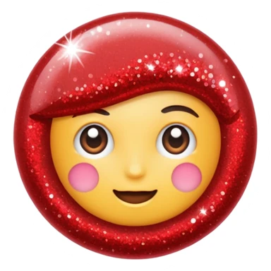 red glitter sweet sticker