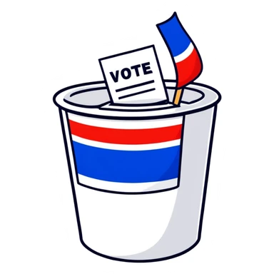 I Voted sticker with American flag colors sticker