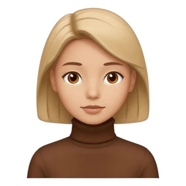 create an emoji, brown turrleneck sticker