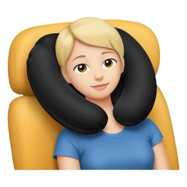 black Travel Neck Pillow sticker