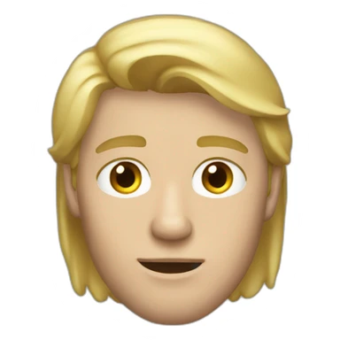 dirty blonde white guy sticker