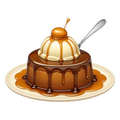 Sticky toffee pudding vanilla ice cream  sticker