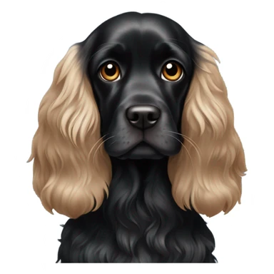 Black cocker spaniel sticker