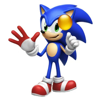 sonic saying hi sticker