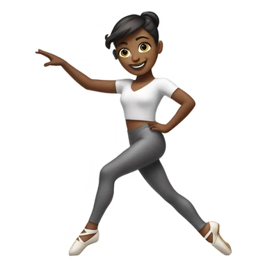 Dancer with point shoes sticker
