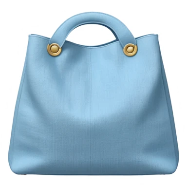 Light Blue linen bag sticker