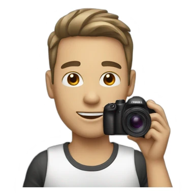 white human taking photo sticker