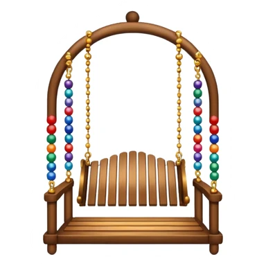 Swing with beads and bells sticker