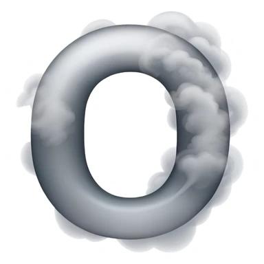 Smoke as the letter O sticker