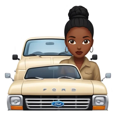 Black model a ford sticker