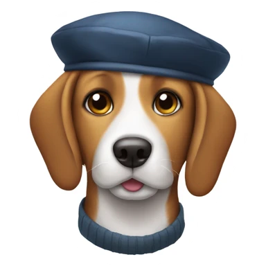 Beagle wearing a beret  sticker