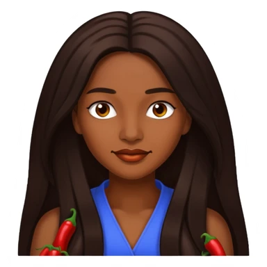 Rozonda Chilli Thomas with dark brown long hair sticker