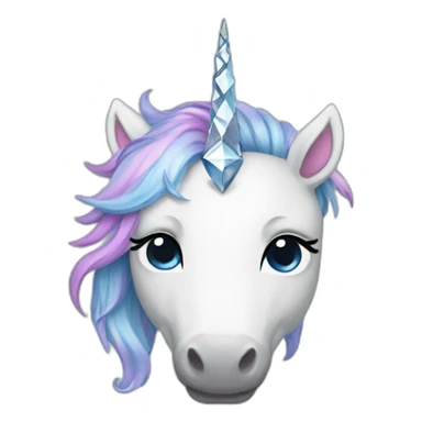 Diamond heart unicorn sticker