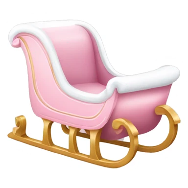 light pink sleigh sticker