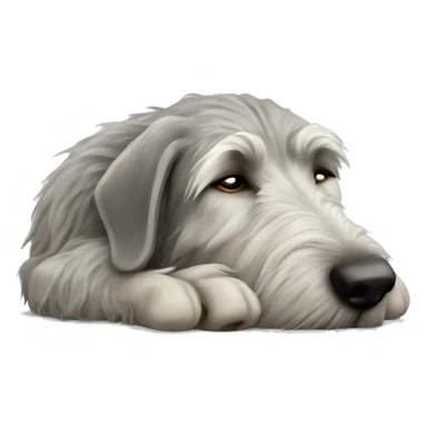  Irish wolfhound dog sleeping curled up sticker