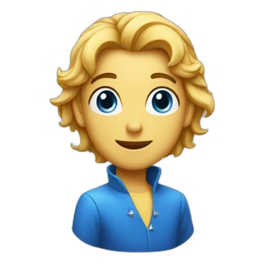 Une étoile bleu qui tombe du ciel sticker