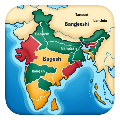 bangladesh in the map sticker