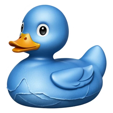 Denim rubber duck sticker
