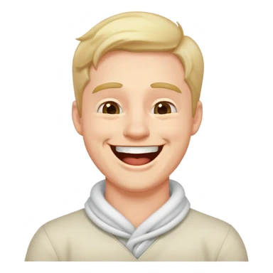 man holding neck laughing sticker