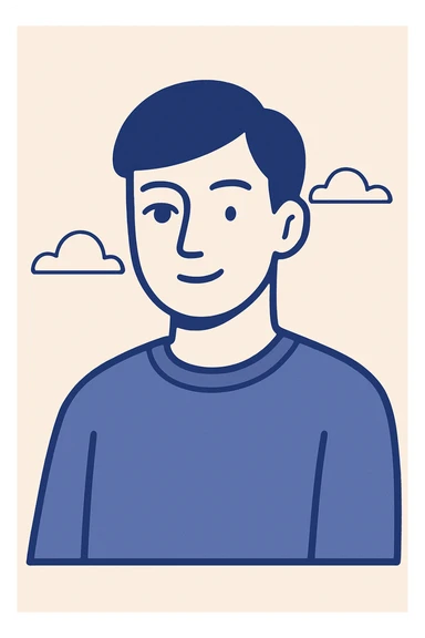 blue eye, minimal flat design sticker