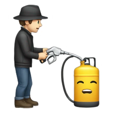 men steal petrol sticker