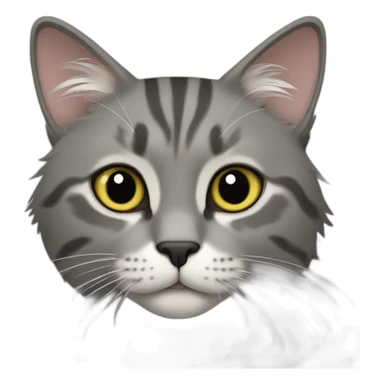 grey norweigian forest cat sticker