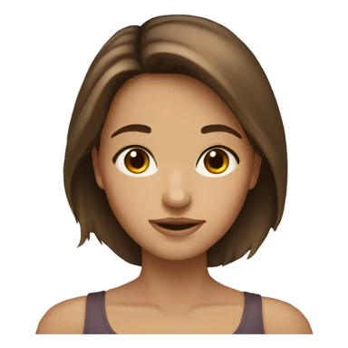 Brown hair brown eyed girl that is tan sticker