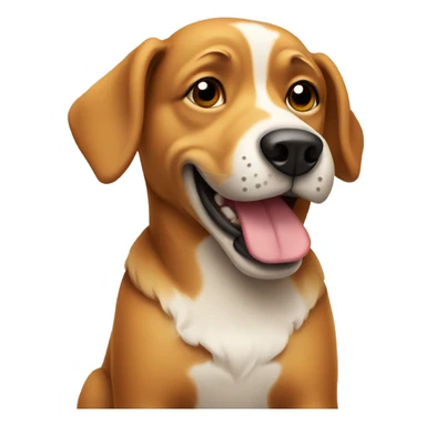 dog with a beer sticker