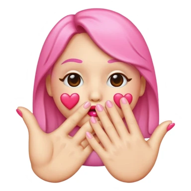 Emoji kissing hand. French kiss sticker
