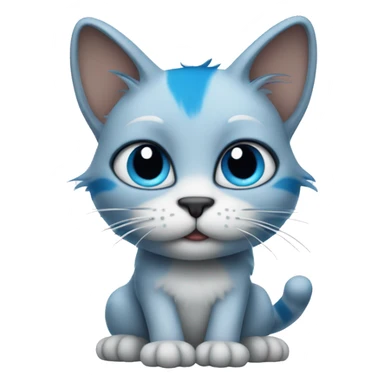 A blue Smurf cat sticker
