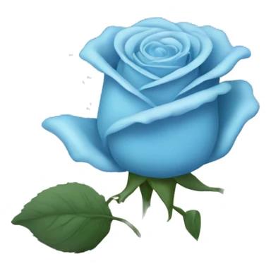Light blue rose flower sticker