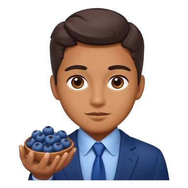 make the bluberies larger but still keep the business person sticker