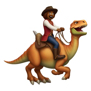 Cavalier riding a dinosaur  sticker
