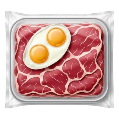 Irish breakfast raw meats in a sealed package  sticker